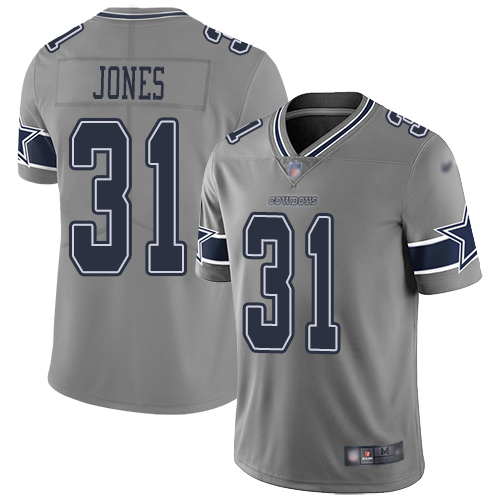 Men Dallas Cowboys Limited Gray Byron Jones #31 Inverted Legend NFL Jersey
